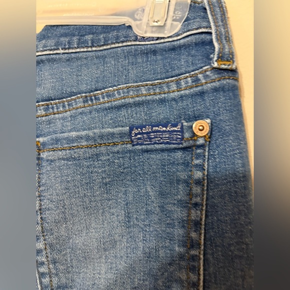 7 For All Mankind Women's High-Waisted Ankle Skinny Jeans Blue Size 26 - Picture 5 of 6
